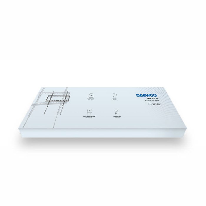 Daewoo Soporte de TV fijo para 37 a 80 pulgadas con inclinacion de 8 grados, capacidad 45 kg