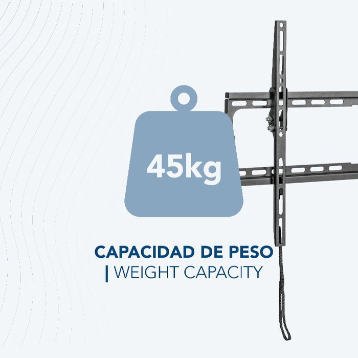 Daewoo Soporte de TV fijo para 37 a 80 pulgadas con inclinacion de 8 grados, capacidad 45 kg