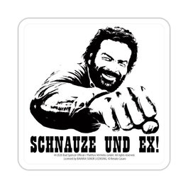 Blechwaren Fabrik Braunschweig Posavasos de Bud Spencer Schnauze und Ex 10 x 10 cm