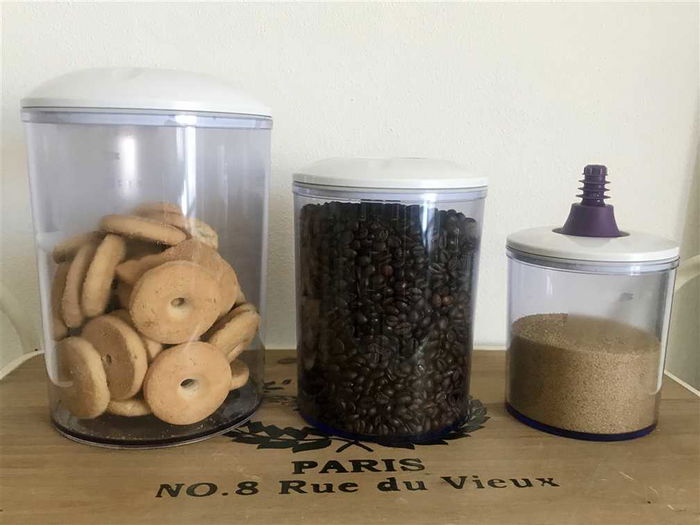 Magic Vac ACO1182 Juego 3 Recipientes para Envasado al Vacío con Tapón para Botellas - 0.75L, 1.5L, 3L