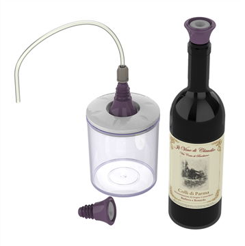 Magic Vac ACO1182 Juego 3 Recipientes para Envasado al Vacío con Tapón para Botellas - 0.75L, 1.5L, 3L