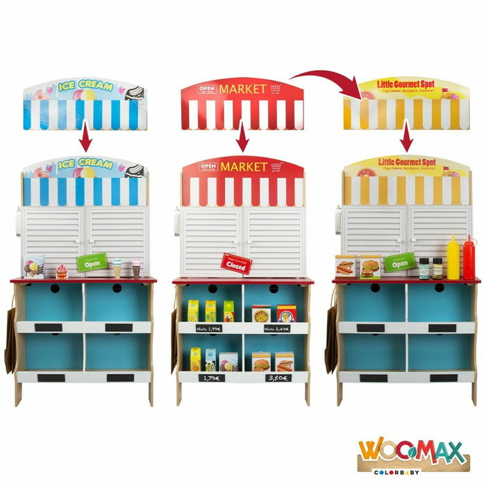 Color Baby Cocina heladería de madera Woomax 60X40X109 cm