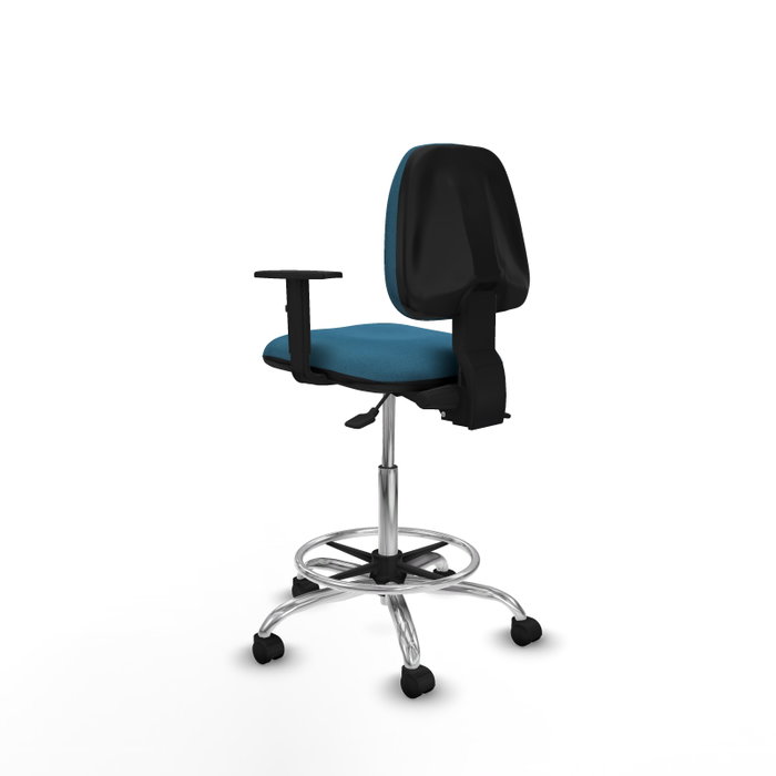 PIQUERAS Y CRESPO Taburete Isso AS Bali verde petróleo con brazos