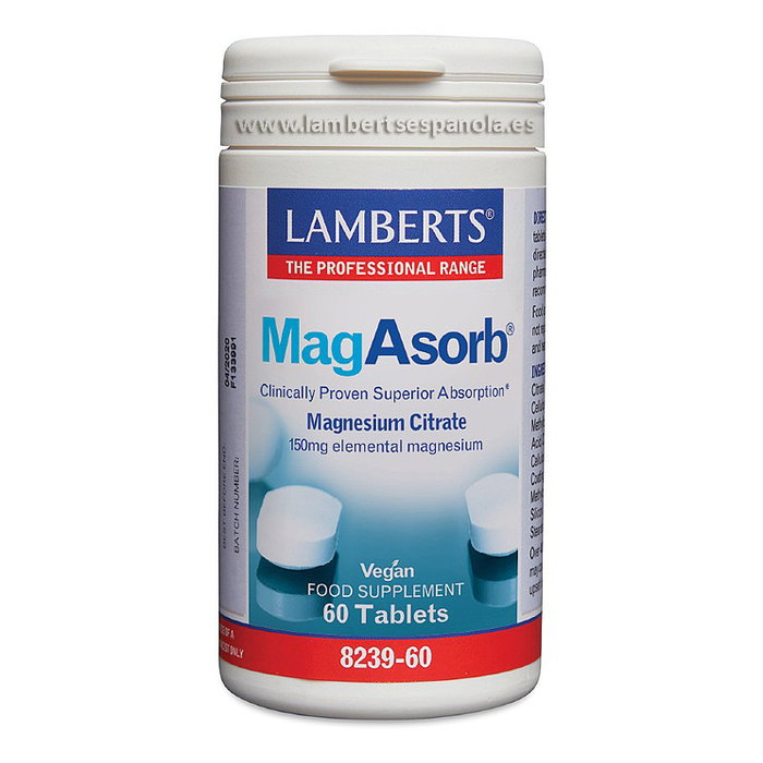 LAMBERTS MagAsorb® Citrato de Magnesio 150 mg 60 tabletas