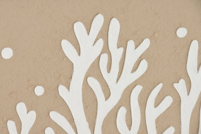 DKD Home Decor Cuadro Papel Mache PS 50x3x50 Coral Surtido 2