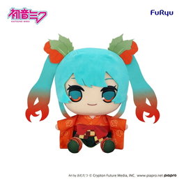 Furyu Hatsune Miku Peluche Kyurumaru Big Flower Fairy Winter Cherry Ver. 29 cm