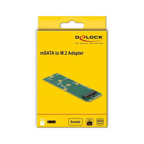 DeLOCK Adaptador mSATA a Ranura M.2 Key B