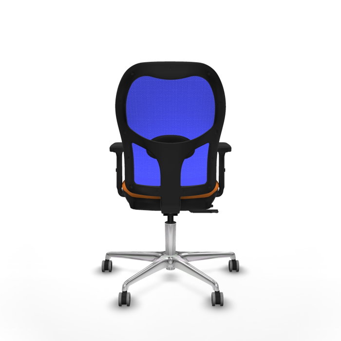 PIQUERAS Y CRESPO Silla de oficina Jorquera con mecanismo Sincro/Traslack, Naranja y Azul PIQUERAS Y CRESPO Silla de oficina Jorquera con mecanismo Sincro/Traslack, Naranja y Azul