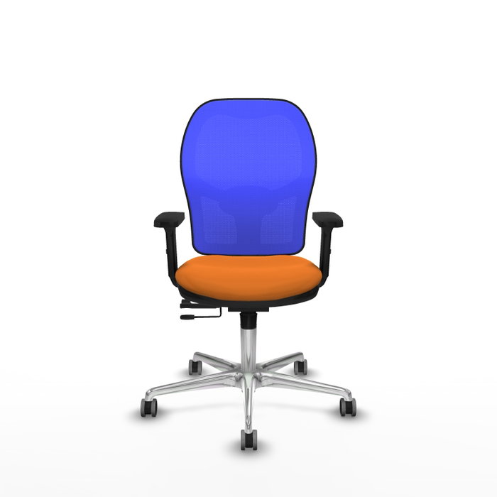 PIQUERAS Y CRESPO Silla de oficina Jorquera con mecanismo Sincro/Traslack, Naranja y Azul PIQUERAS Y CRESPO Silla de oficina Jorquera con mecanismo Sincro/Traslack, Naranja y Azul