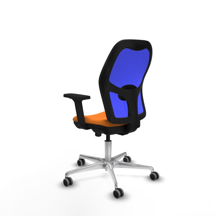 PIQUERAS Y CRESPO Silla de oficina Jorquera con mecanismo Sincro/Traslack, Naranja y Azul PIQUERAS Y CRESPO Silla de oficina Jorquera con mecanismo Sincro/Traslack, Naranja y Azul