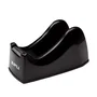 Apli Dispensador de Cinta Adhesiva 14017 Negro Portarrollos Oficina con Cuchilla Metálica, Base Antideslizante, 140 x 65mm