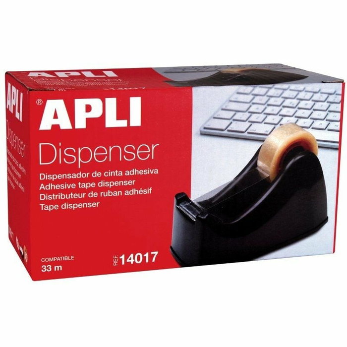Apli Dispensador de Cinta Adhesiva 14017 Negro Apli Dispensador de Cinta Adhesiva 14017 Negro