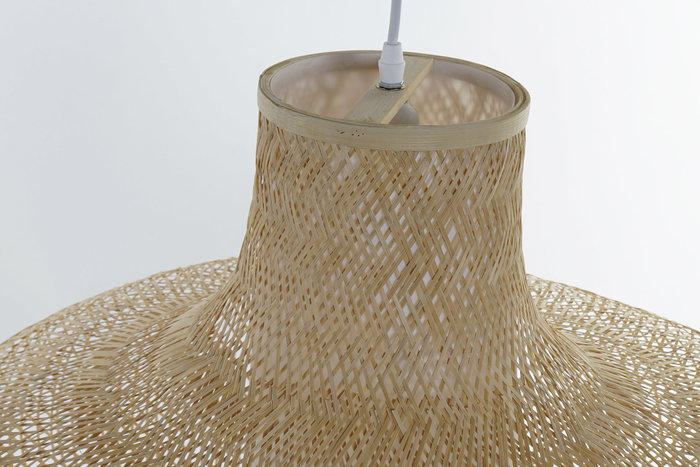 DKD Home Decor Lámpara de Techo Balines Bambú Natural 75 x 75 x 48 cm