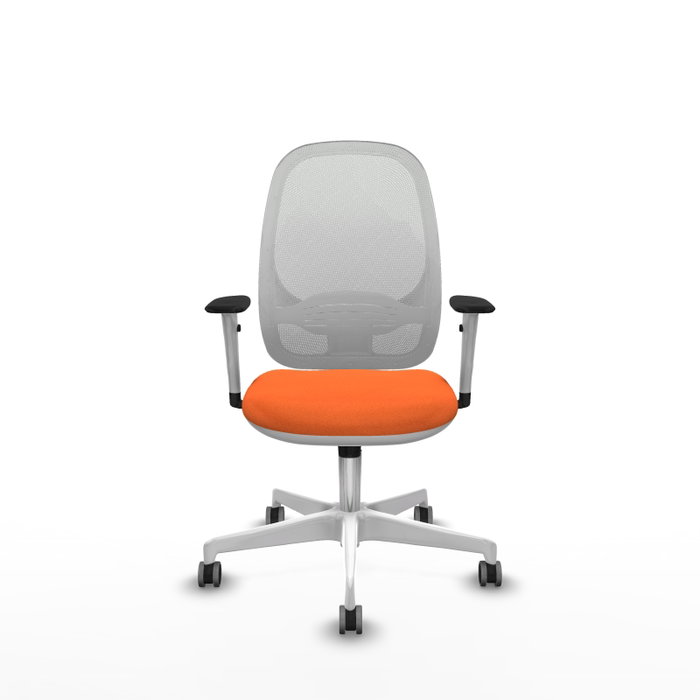 PIQUERAS Y CRESPO Silla de oficina Cilanco Naranja y Blanco