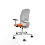 PIQUERAS Y CRESPO Silla de oficina Cilanco Naranja y Blanco