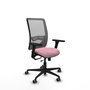 PIQUERAS Y CRESPO Silla de oficina Zulema con mecanismo Sincro/Traslack, Rosa y Gris