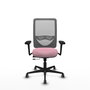 PIQUERAS Y CRESPO Silla de oficina Zulema con mecanismo Sincro/Traslack, Rosa y Gris