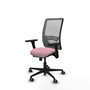 PIQUERAS Y CRESPO Silla de oficina Zulema con mecanismo Sincro/Traslack, Rosa y Gris