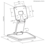 Aisens Soporte de Mesa Eco Inclinable DT27T-443 para Monitor/POS 10-27 pulgadas