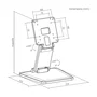 AISENS Soporte de Mesa Eco Inclinable DT27T-443 para Monitor/POS 10-27 pulgadas