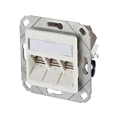 METZ CONNECT 130B12D31102-E Toma de red 3 puertos RJ-45 Cat.6A Blanco METZ CONNECT 130B12D31102-E Toma de red 3 puertos RJ-45 Cat.6A Blanco