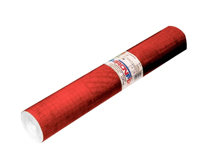 Aironfix 67151 Rollo Adhesivo de Papel Plástico Autoadhesivo, Color Rojo Mate Claro, 20 Metros x 45 cm para Forrar Superficies, Manualidades y Hogar