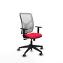 PIQUERAS Y CRESPO Silla de oficina Motilla con mecanismo Sincro, Rojo y Blanco