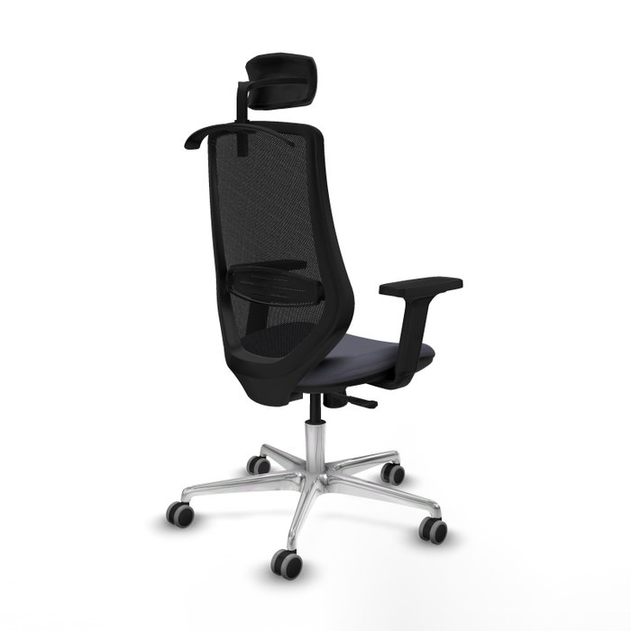 PIQUERAS Y CRESPO Silla de oficina Mardos con mecanismo Sincro, Gris oscuro y Negro