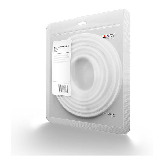 LINDY 47386 Patchkabel Cat6 S/FTP Basic, Blanco, 5.00m
