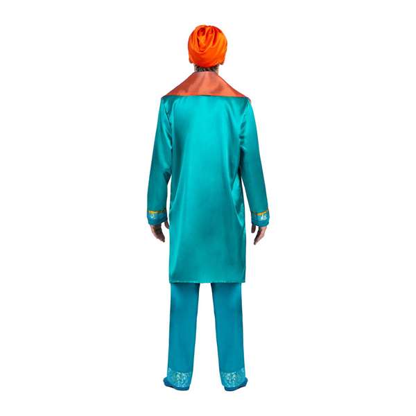 My Other Me Disfraz Hombre Hindú Talla XL Camisa Pantalón Bufanda Turbante Azul
