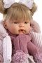 Llorens Muñeca Joelle Llorona con Chaqueta Fucsia y Cuerpo de Tela 38 cm con Sonido