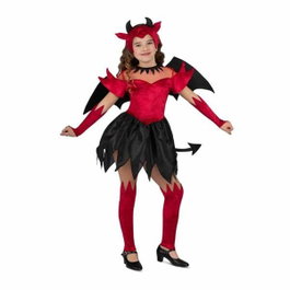 My Other Me Disfraz de Diablesa con Tocado, Alas, Vestido con Cola, Guantes y Calientapiernas Talla 3-4 Años