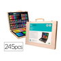 Liderpapel Estuche de pintura madera 245 piezas maletín 49x36,6x4,5 cm