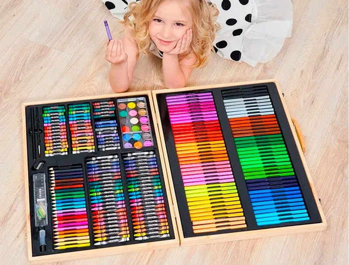 Liderpapel Estuche de Pintura 245 Piezas Maletín 49x36,6x4,5 cm