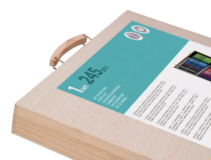 Liderpapel Estuche de Pintura 245 Piezas Maletín 49x36,6x4,5 cm