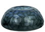 DKD Home Decor Jarrón de Cristal Azul Petróleo Glaseado 33x33x14 cm