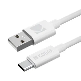 Kodak 30425965 Cable USB-A a USB-C 1 metro, blanco - Alta velocidad 480 Mbps, para transferencia de datos y carga