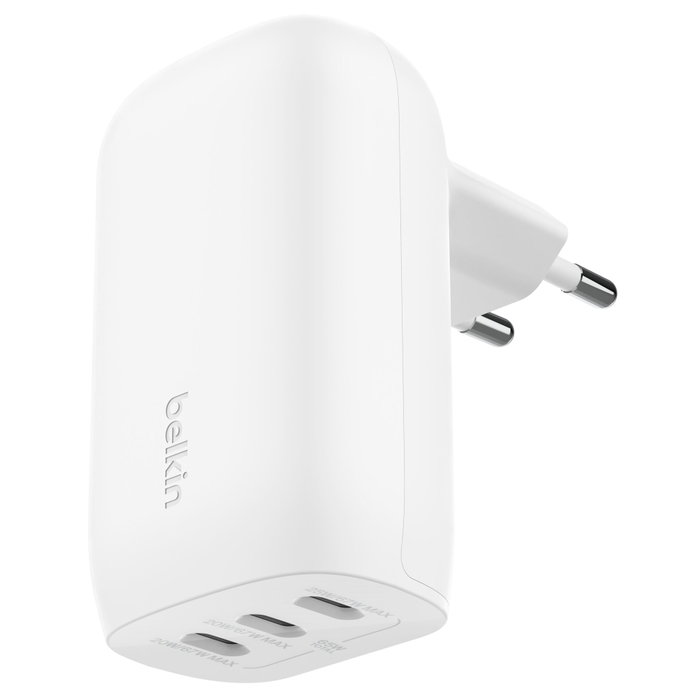 Belkin Cargador Boost 67W con 3 puertos USB-C, PPS, Blanco WCC002VFWH