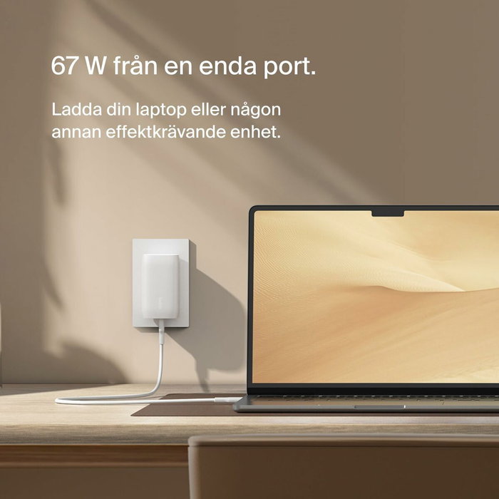 Belkin Cargador Boost 67W con 3 puertos USB-C, PPS, Blanco WCC002VFWH