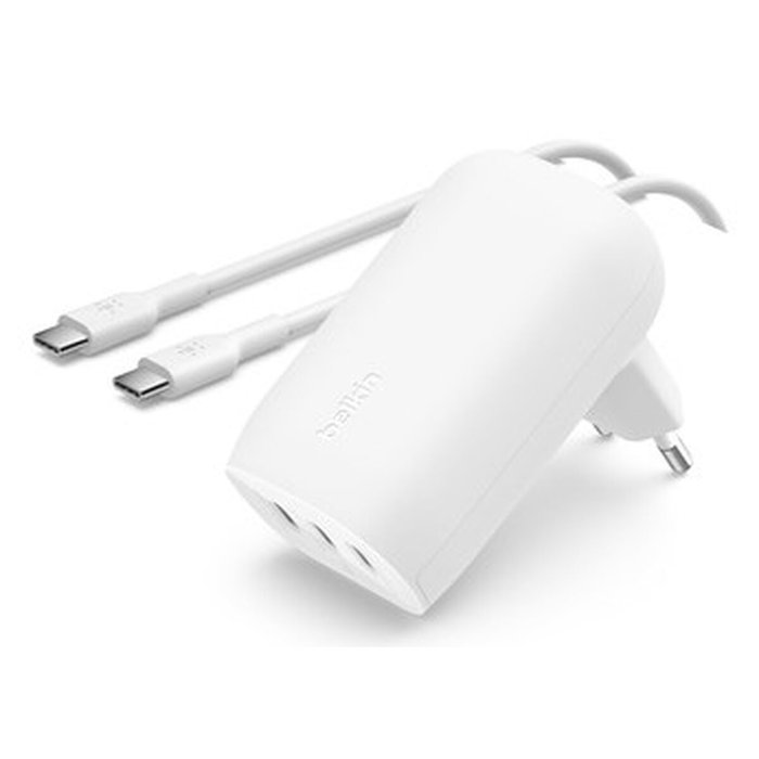 Belkin Cargador Boost 67W con 3 puertos USB-C, PPS, Blanco WCC002VFWH