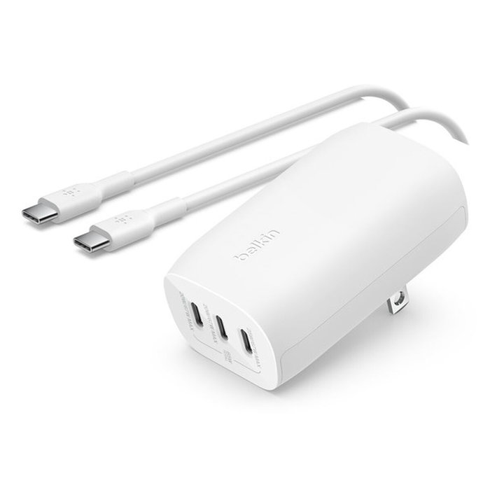 Belkin Cargador Boost 67W con 3 puertos USB-C, PPS, Blanco WCC002VFWH