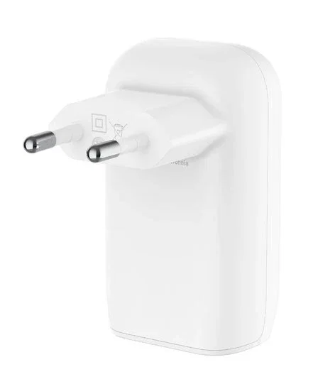 Belkin WCC002VFWH Cargador de Pared 67W PPS con 3 Puertos USB-C, Carga Rápida Simultánea, Clavijas Plegables, Blanco Belkin WCC002VFWH Cargador de Pared 67W PPS con 3 Puertos USB-C, Carga Rápida Simultánea, Clavijas Plegables, Blanco