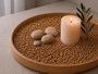 GIFTDECOR Bote de Piedras Decorativas Metalizadas Oro 700g