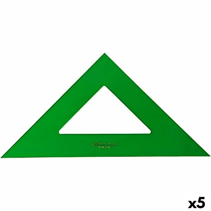 FABER-CASTELL Escuadra Técnica de 16 cm Verde Transparente