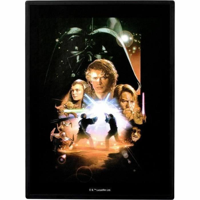 Fandrop Figura Obi-Wan vs Anakin con Vitrina de Escena de Culto y Mini Póster Fandrop Figura Obi-Wan vs Anakin con Vitrina de Escena de Culto y Mini Póster