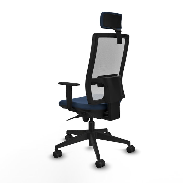 PIQUERAS Y CRESPO Silla de oficina Horna con mecanismo Sincro, Azul marino y Blanco PIQUERAS Y CRESPO Silla de oficina Horna con mecanismo Sincro, Azul marino y Blanco