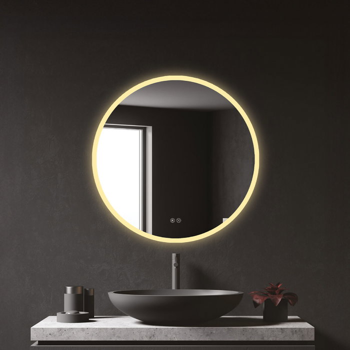 Edm Espejo redondo con LED de 20W de 60 cm