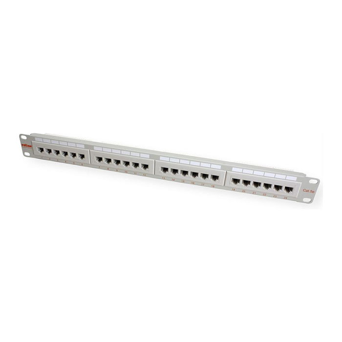 ROLINE Patchpanel Cat.5e 24 Puertos UTP, 1U 482.6 mm (19 Zoll), Gris, 26.11.0347