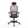 PIQUERAS Y CRESPO Silla de oficina Zulema con mecanismo Sincro, Morado y Gris