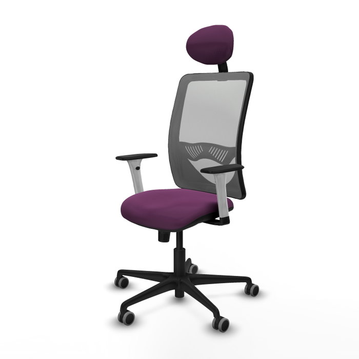 PIQUERAS Y CRESPO Silla de oficina Zulema con mecanismo Sincro, Morado y Gris